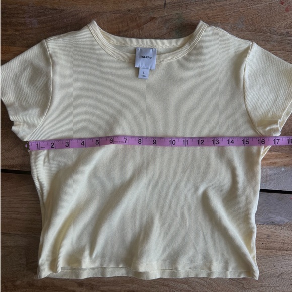 Maeve Blair Stretch Cotton Crop Tee, Anthropologie, L,
Light Yellow - Picture 7 of 8